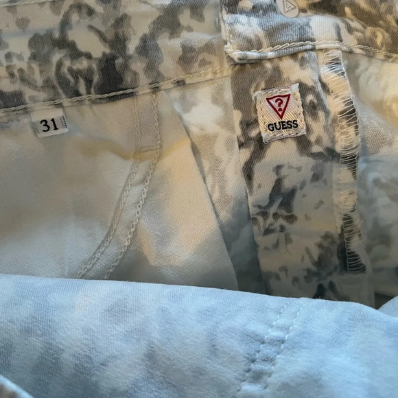 Guess Jeans Women 31 White Brittney Skinny Ankle Floral Logo Low Rise Preppy - Picture 5 of 6